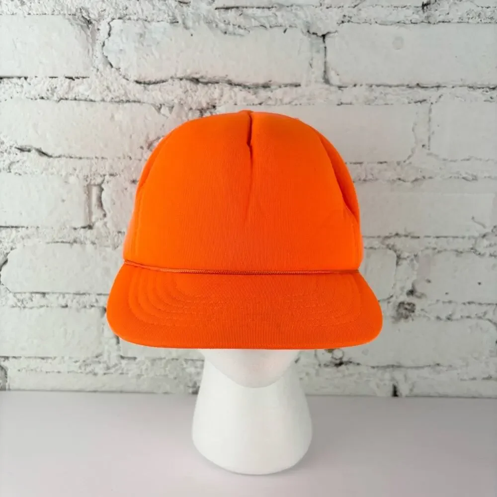 Vintage Hunting Construction Orange Snapback Hat